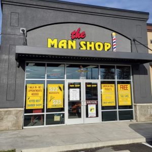 The exterior of The Man Shops in Coeur d'Alene, ID.